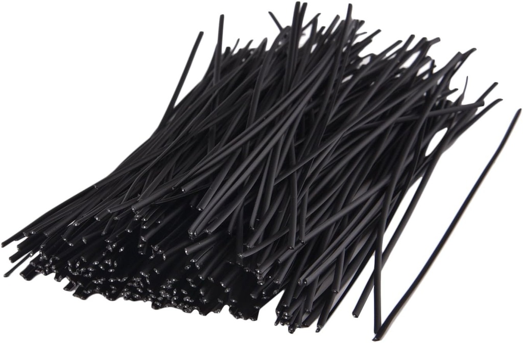250 Piece Metallic Twist Cable Cord Wire Ties Reusable Fastening (6 Inch, Black)