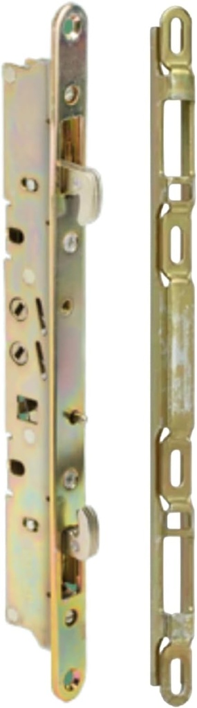 11-3/4" Multi-Point Mortise Lock with Face Plate and Keeper for Sliding Patio Glass Door | Two Point Keeper for Mortise Lock for Patio Sliding Door