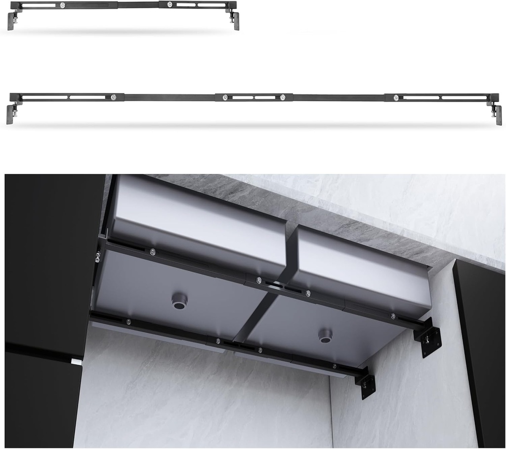 IRONWALLS 2PCS Undermount Sink Support Brackets, 24"-59" Adjustable Sink Support Undermount Kit, Heavy Duty Stainless Steel Sink Support Bars Rack, Under Mounting Sink Brackets for Kitchen, Bathroom