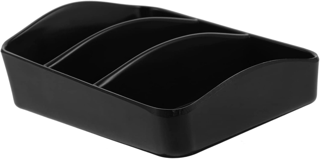 Alipis Tea Bag Organizer Multi Grid Holder for Sugar Coffee Plastic Storage Box for Tea Bags Candies and More Elegant Design for Coffee Bar Desktop Use