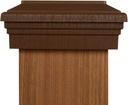 6x6 Brown Flat Newel Post Cap fits (Actual 6.0"x6.0") Sleeved Post or Rough Cut Lumber. Post Top for Outdoor Fences, Mailboxes & Decks by Atlanta Post Caps. Also Available in Standard 6x6 (5.5")