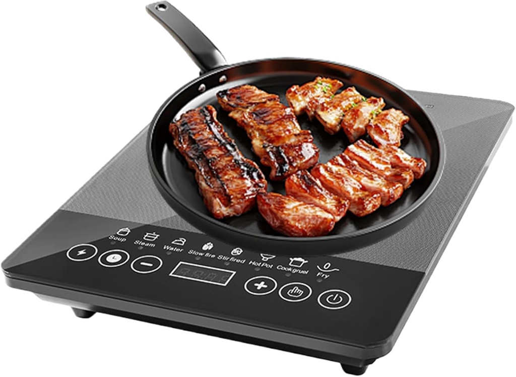 Portable Induction Hot Plate – 110V-220V Electric Cooker | Countertop Cooking Burner, Heating surfacce Appliance for Home Offices RV Travel Apartment Kitchen Commercial Use