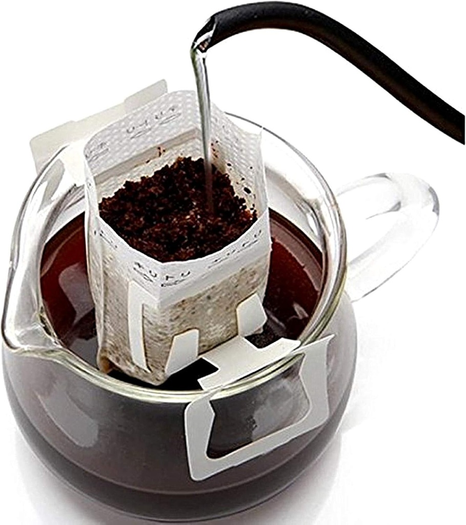Coffee Filter Paper Bag 50 pieces, Hanging Ear Drip Coffee Bag Single Serve Disposable Drip Coffee Filter Bag Perfect for House, Travel, Office Daily (50)