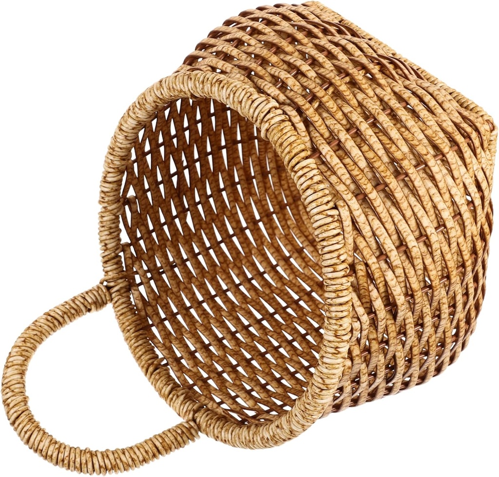 PRETYZOOM Large Storage Basket Wall Hanging Fruit Organizer Seagrass Hanging Basket for Kitchen Decorative Vegetable Holder Rustic Style