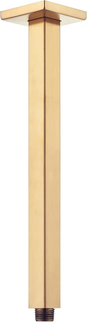 12 Inches Square Ceiling Mount Shower Arm and Flange, Champagne Bronze