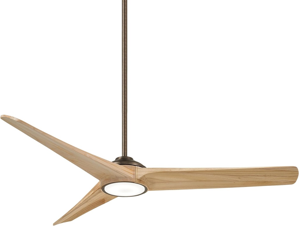 Minka Aire F747L-HBZ/MP Timber 68" Ceiling Fan with LED Light and Remote Control, Heirloom Bronze