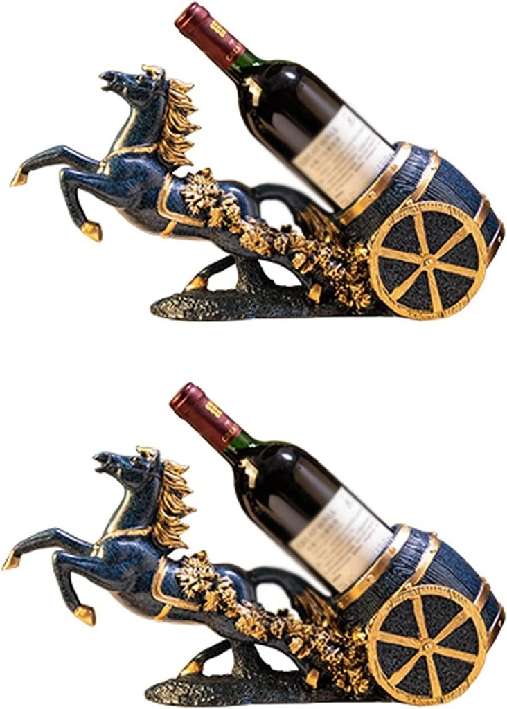 Wine Rack Wine Storage Rack Wine Storage Holder European Style Horse Elk Seat Wine Cabinet Decoration Wine Bottle Wine Home Countertop Cabinet Cellar Wine Stand Holder Display Shelf