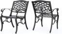 Christopher Knight Home Myrtle Beach Outdoor Aluminum Dining Chairs, 2-Pcs Set, Shiny Copper