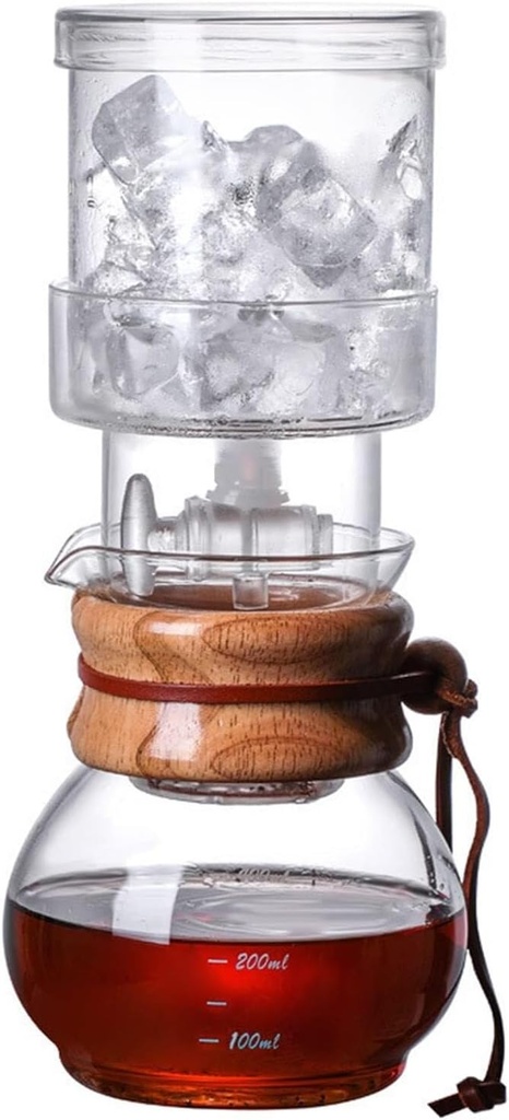 Tower Ice Coffee Maker Capacity Tea Tower,Cold Brew Drip Tower, Cold Brew Drip Tower,Iced Coffee Maker, Ice Cold Brew Dripper, Handmade Cold Brew Coffee Make with Adjustable Dripper, Detacha
