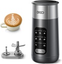 DREO Milk Frother, 8-in-1 Electric Stainless Steel Frother for Latte Art Microfoam and Coffee, 9oz/270ml Warm and Cold Foam Automatic Frothers, LED, Easy to Clean
