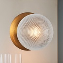 Antique Brass Steel Canopy Glass Sconce,Glass Shade,Hardwired,Wall Sconce,Bedroom Lamps Wall,Kitchen Wall Lights