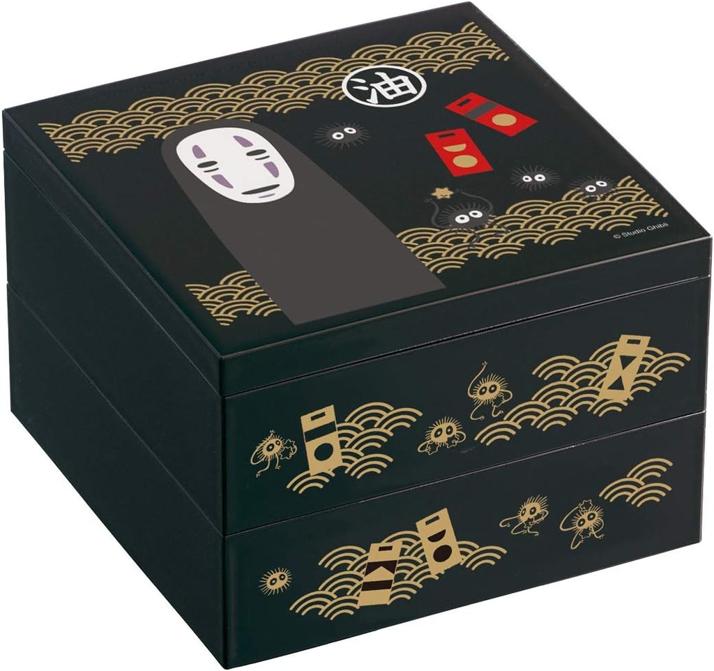 Studio Ghibli - Spirited Away - No Face, Skater Traditional Japanese Lacquer Ware - 2 Tier Bento Box