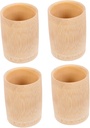 4pcs Retro Bamboo Cups Water Wine Drink Set Vintage Mug for Tea Sake Pen Storage Light Weight