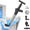 TheElves Toilet Plunger Heavy Duty, Electric High Pressure Toilet Clog Remover Tool, Powerful Bathroom Plunger for Drain Cleaning - Black