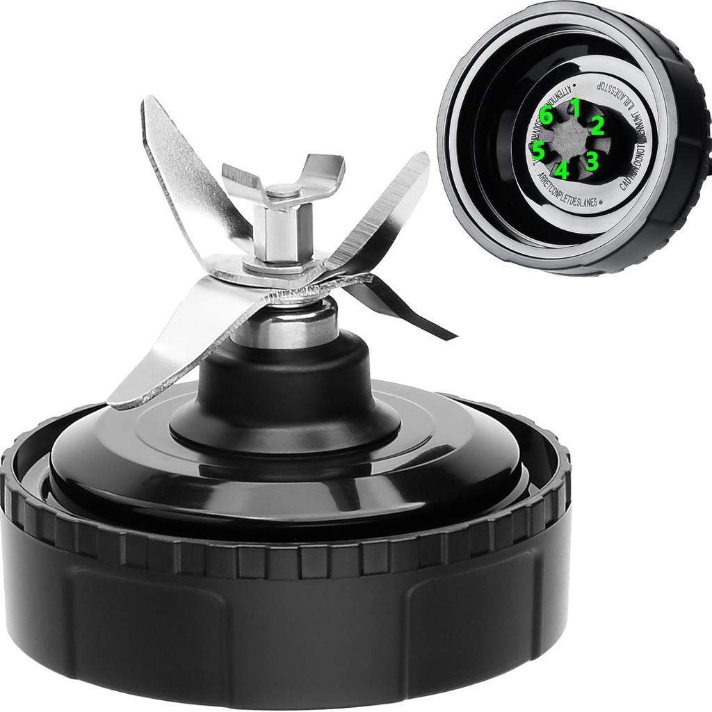 6 Fins Blender Replacement Parts Compatible for Ninja Blender, Blender Blade Fits Ninja BL660 BL660C BL663 BL663CO BL770 BL770A BL770W BL771 BL771C BL772 BL773CCO BL780 BL780C BL780CO BL740 BL740C