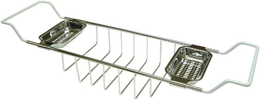 KINGSTON BRASS CC2151 Kingston Brass 2 Vintage Clawfoot Tub Caddy, Polished Chrome , 26 x 7.31 x 5.25