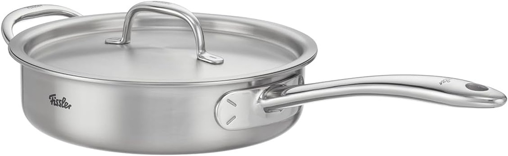 Fissler M5 Pro-Ply 5-ply Stainless Steel Sauté Pan, 3 Quart, with Metal Lid