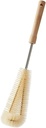 Kitchen Cleaning Brush L-Shaped Coffee Tea Glass Cup Baby Bottle Brush Hangable Wooden Handle Cleaner Gadgets (Color : Black, Size