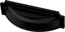 FRANKLIN BRASS Notched Backplate (10-Pack) Cabinet Handles Dual Mount 3 or 3-3/4" Hole Center Cup Pulls | Matte Black Hardware Kitchen Door, Drawers, Dressers, Furniture P40110C-FB-B