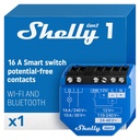 Shelly 1 Gen3 | WiFi Smart Relay Switch with Dry Contacts, 1-Channel 16A | Home Automation | Alexa, SmartThings & Google Home Compatible | No Hub | DIY Remote Control | Garage Door Opener