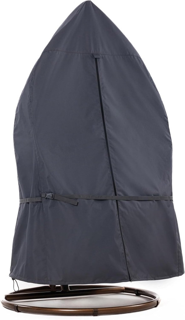 F&J Outdoors Patio Egg Chair Cover Rip-Stop Heavy Duty Waterproof Chair Covers, Grey, 45" Wx70 H