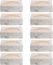 10pcs Marble Cupcake Container Box Window Food Grade Paper Muffin Storage Box for Cake Cookies and Desserts for Parties and Special Events