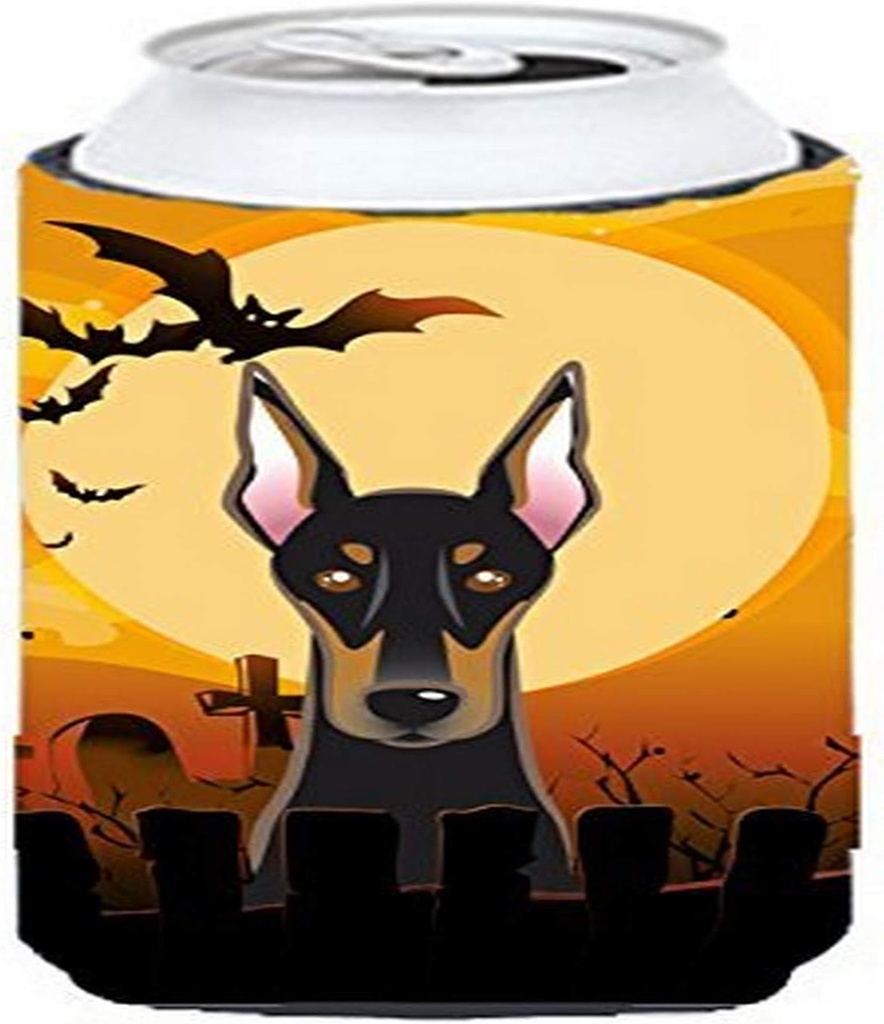 Caroline's Treasures BB1803TBC Halloween Doberman Tall Boy Hugger Can Cooler Sleeve Hugger Machine Washable Drink Sleeve Hugger Collapsible Insulator Beverage Insulated Holder
