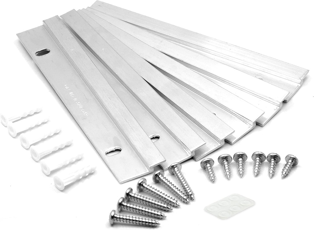 PHS - French Cleat Hanger Kit - 6 inch Heavy Duty Z Clips (3 Pairs) - Supports 50 lbs - Mirror Hanging Hardware, Picture Mounting Brackets, Wall Mount System for Frames & Cabinets