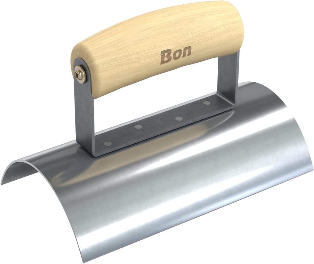 Bon 12-560 4-Inch by 7-Inch Wall Capping Tool with Single Wood Handle, Stainless Steel
