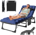 MOPHOTO 5-Position Folding Cot, Portable Outdoor Folding Chaise Lounge Chair for Sun Tanning, Perfect for Pool, Beach, Patio Sunbathing