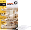 SYLVANIA Double Life Incandescent Light Bulb, B10, 25W, 150 Lumens, 2850K, Candelabra Base, Clear, Soft White - 4 Pack (13306)
