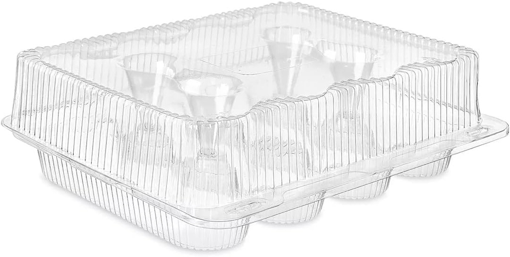 Clear Plastic Cupcake Containers, 12 Count (Quantity Count 10)