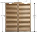 Premade Interior Swinging Doors, 1-1/8" Thick Pine Wood Swinging Doors, Saloon Doors with Hinges, Louvered Door with Strong Door Joints, Inside Wood Doors (Oil Rubbed Bronze Hardware, 30"x42")