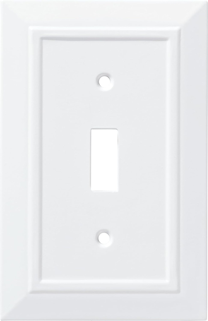 Franklin Brass Classic Architecture (1-Pack) Decorative Light Switch Cover Wall Plates Pure White 3-Gang Wall Plate Toggle Plate Guards Electrical Outlet Guard W35249-PW-C
