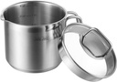 Stainless Steel Saucepan With Glass Lid,Classic Cookware, Sauce Pan,2 Quart for Boiling Milk, Sauce, Gravies, Pasta,Noodles
