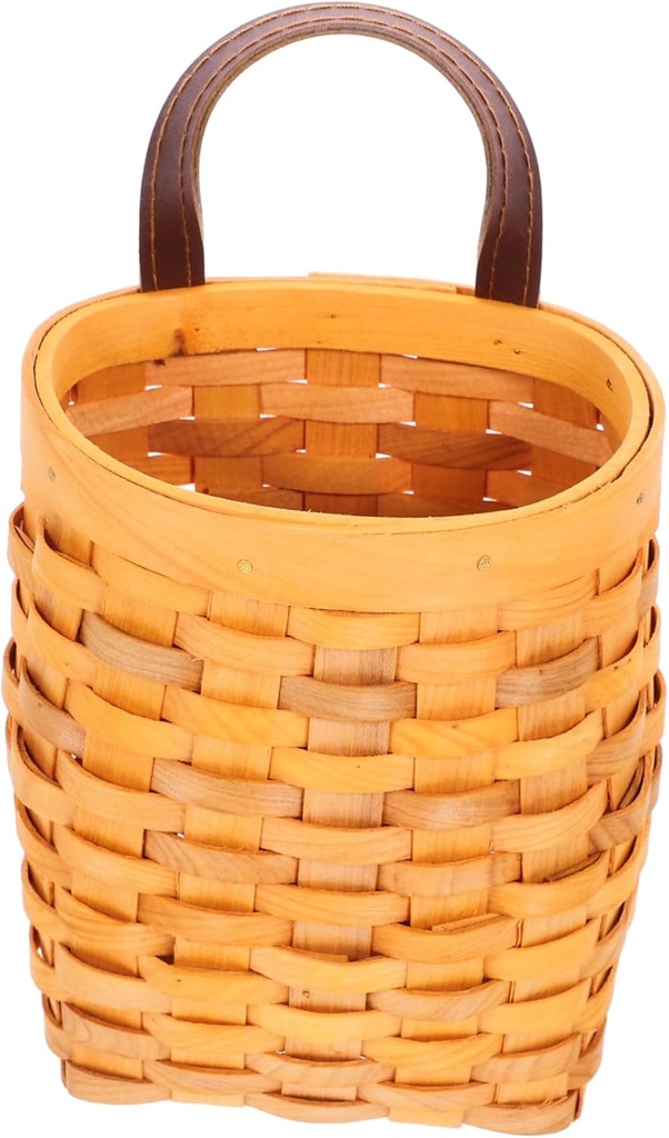 Rustic Woven Wall Hanging Flower Basket with Wear Resistant Design Multifunctional Fruit and Vegetable Storage Organizer for Kitchen and Home Decor