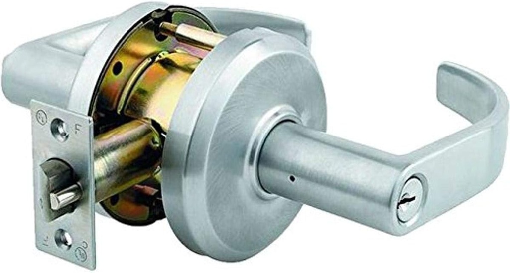 Stanley Commercial Hardware Commercial Entrance/Office Leverset from The QCL200 Collection, Summit Style, Satin Chrome Finish