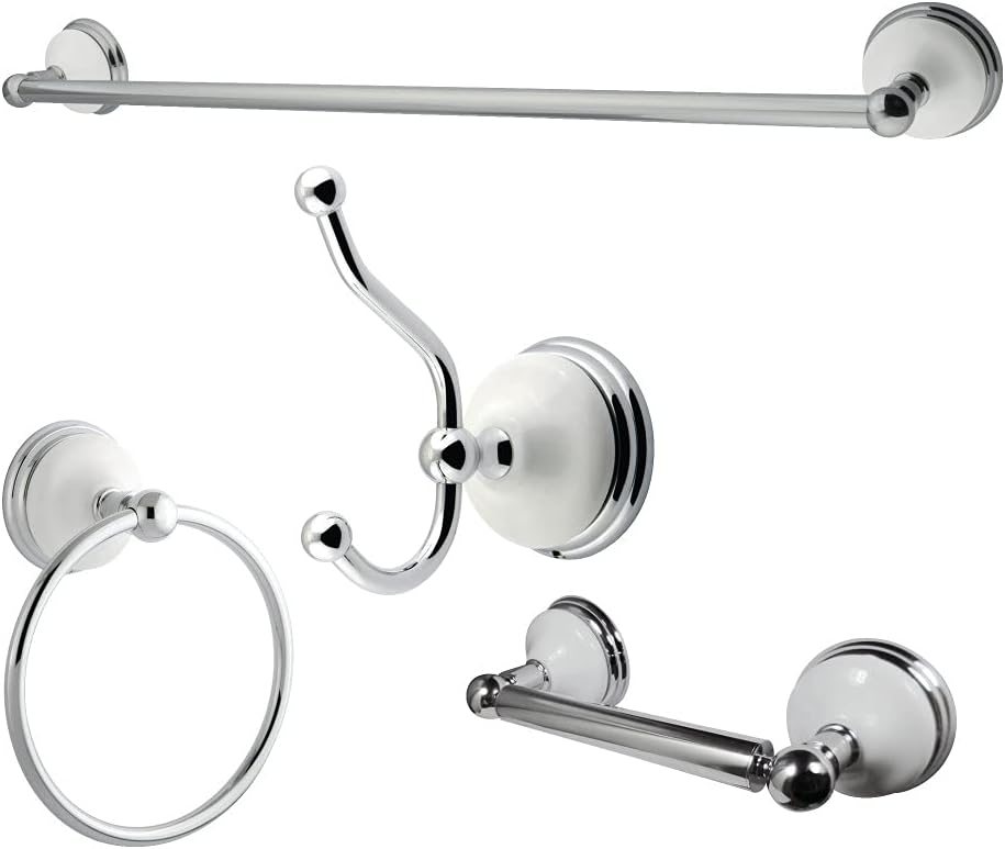 Kingston Brass BAK1111478C Victorian 4-Piece Bathroom Hardware, Polished Chrome