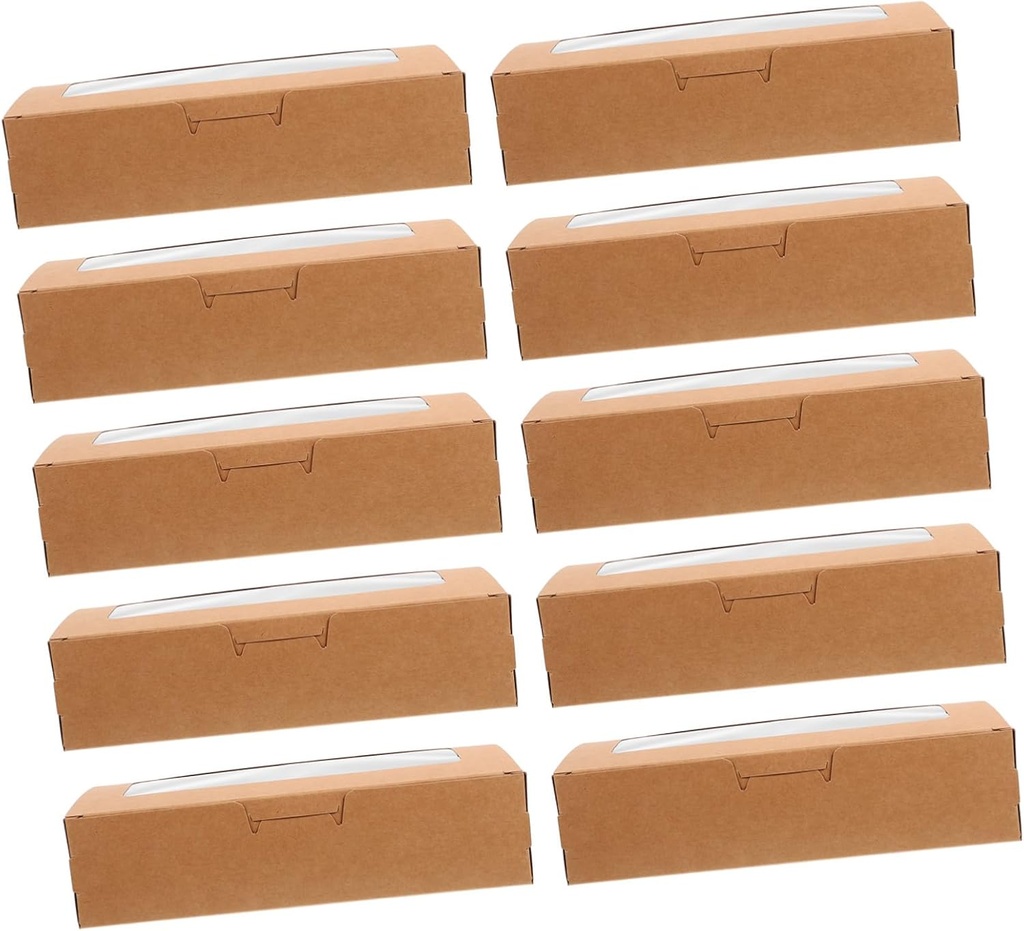 Gatuida 10pcs Macaron Boxes Bakery Boxes for Desserts Cake Carrier Portable Window