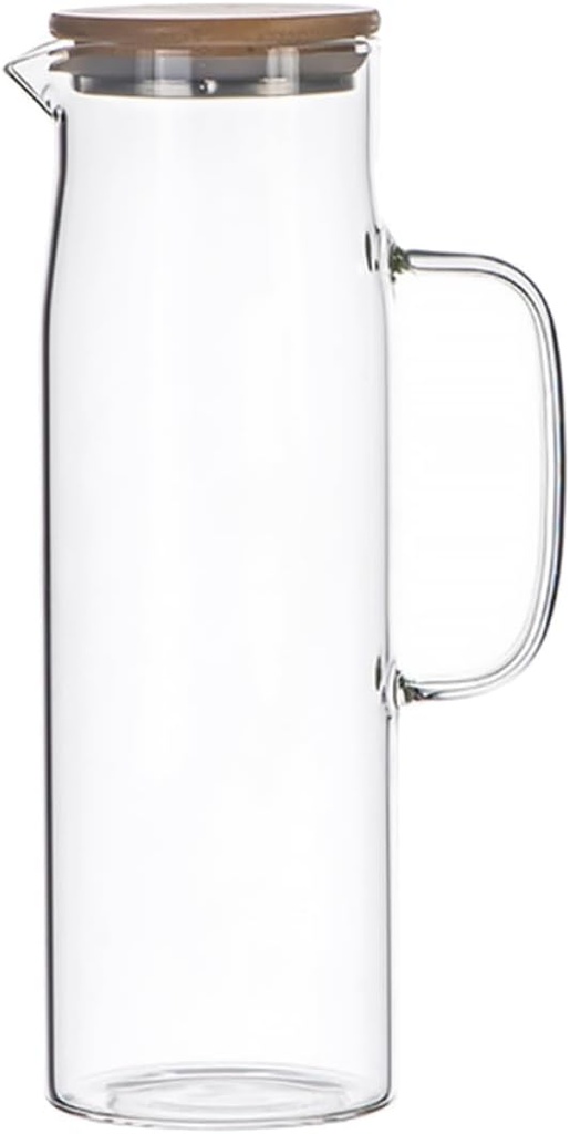 1pc Large Capacity Glass Water Pot Transparent Juice Jug Handle High Borosilicate Glass Pitcher for Iced Tea and