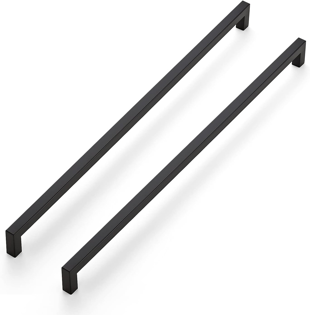 Ravinte 10 Pack 18 Inch Square Cabinet Handles Matte Black Drawer Pulls Kitchen Hardware