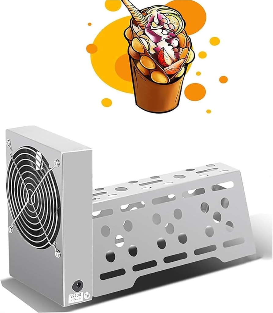 Automatic Egg Waffle Blower, Egg Waffle Cooling Fan, Multi-Function Egg Waffle Cooling Fan, Automatically Blows Air To Dissipate Heat After Placing Waffles, Electric Egg Waffle Maker for Home Use.