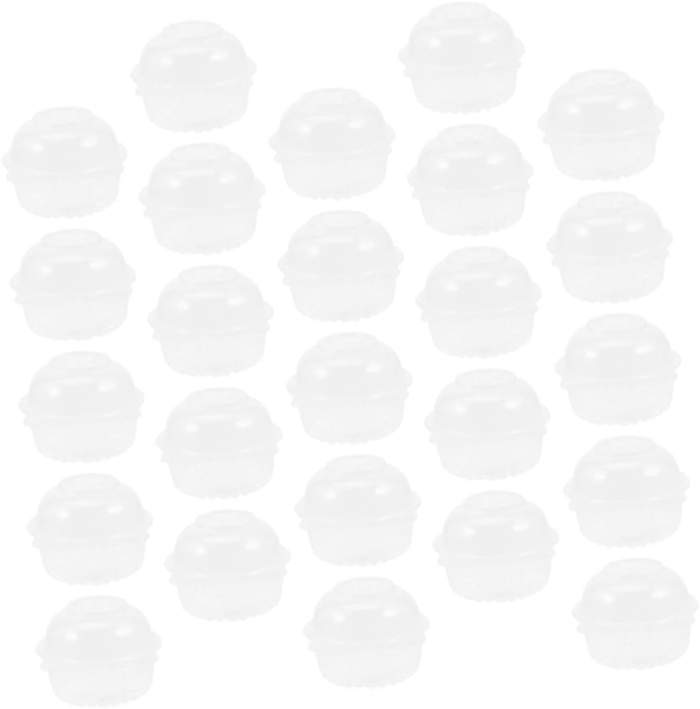 IMIKEYA 50Pcs Clear Cupcake Boxes with Dome Lids Muffin Holders Pet Containers for Desserts for Weddings Birthday Parties Easy Design for Convenient