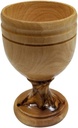 LION OF JUDAH MARKET Communion Holy Land Wine Cup Chalice Olive Wood Goblet (2.75 inches)