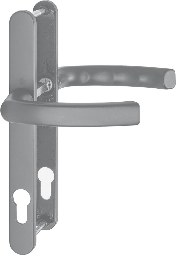 LIÈGE Handle Set on Narrow Plate 24 mm 67-72 Stainless Steel Effect