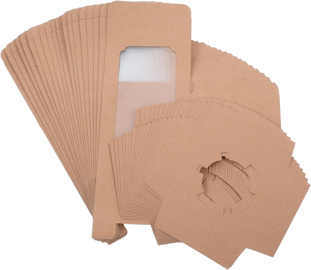 VOSAREA 20pcs Individual Cupcake Boxes with Window Pastry Carrier for Bakery Treats for Party Favors and Event Packaging