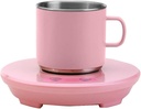 USB Cup Heater Cooler Plate Cup Warmer and Colder Beverage Mug Mat Office Tea Coffee Heater Pad for Coffee Tea Cola Cans Drinks (Pink)