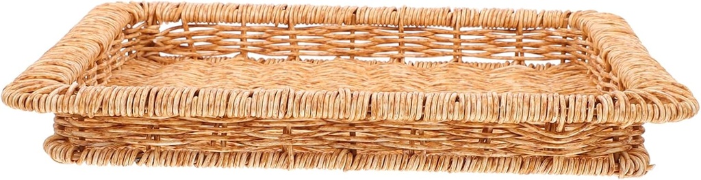 Lightweight Fruit Basket Lid Hand-woven Bread Basket Multi-purpose Kitchen Storage Box