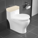 Toilet Tank Lid Cover, Bathroom Stretch Washable Spandex Toilet Tank Protector Cover with Elastic Bottom, Beige