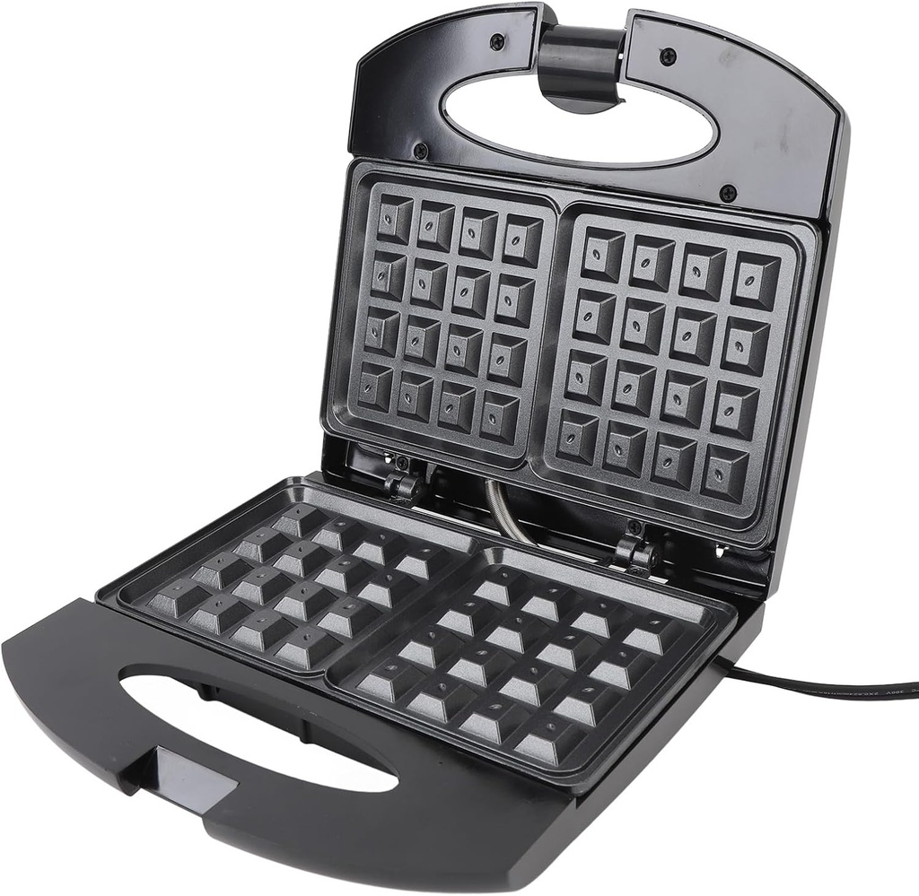 Waffle Maker, 800W Electric Waffle Maker 2 Space Saving Compact Small Electric Grill Waffle Iron Chaffle Maker with Non Stick Plate Waffle Makers for Breakfast Lunch